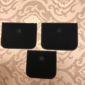 Chanel Black Velvet Cosmetic Compact Sleeves